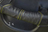 FITS  HONDA CRX DEL SOL 2X DOOR HANDEL COVERS yellow stitch CUSTOM NEW