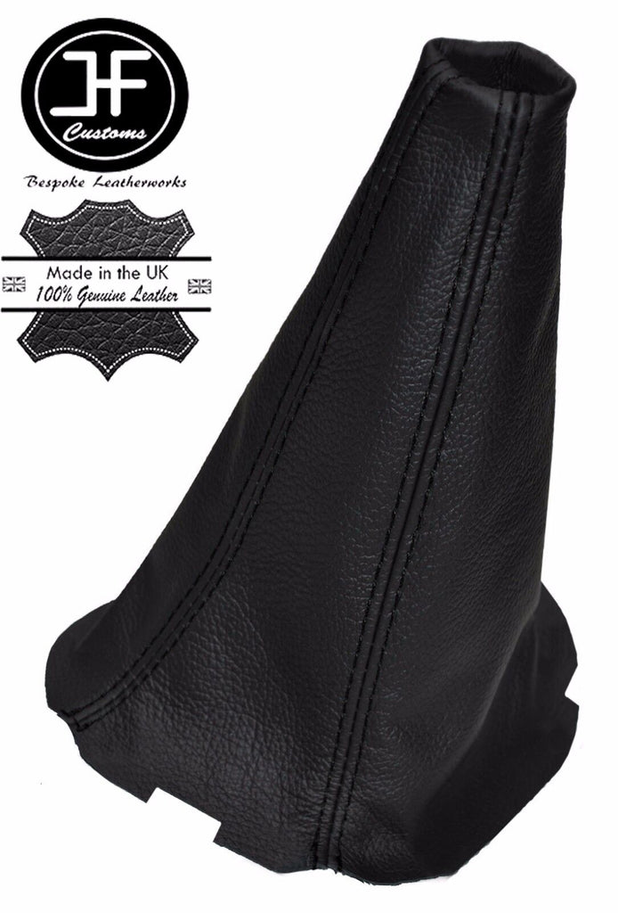 BLACK STITCHING REAL LEATHER MANUAL GEAR GAITER FITS SUBARU FORESTER 2002-2008
