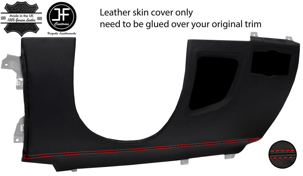 RED STITCH DRIVER SIDE LOWER DASH TRIM LEATHER COVER FOR BMW E81 E82 E87 5-07