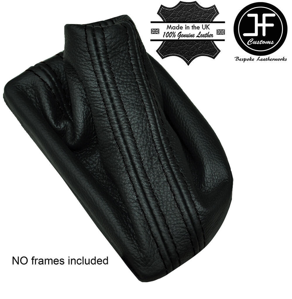 BLACK STITCH AUTO AUTOMATIC DSG LEATHER GEAR GAITER FITS VW CADDY 2011-2015