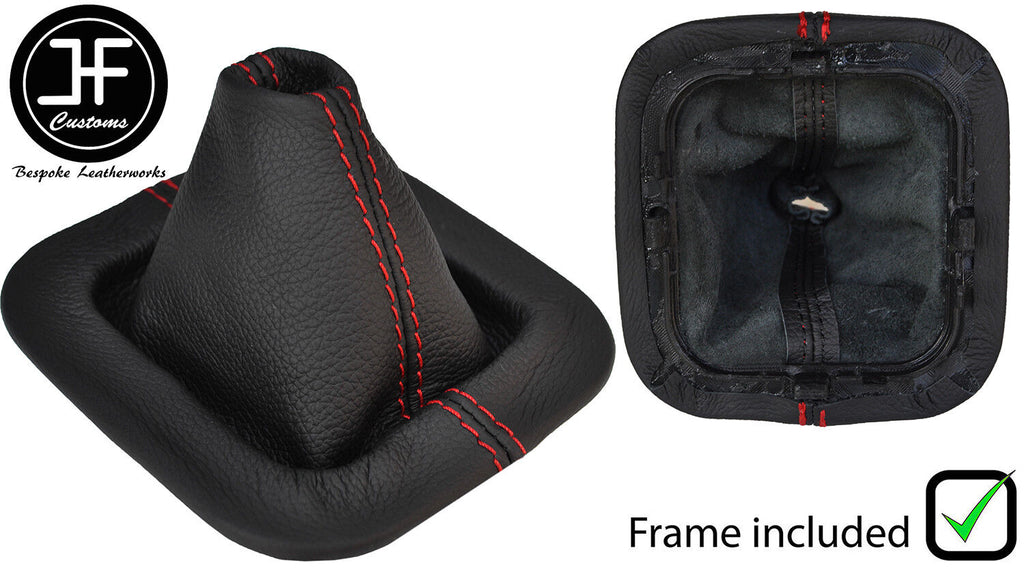 RED STITCH LEATHER HI LOW GEAR+PLASTIC FRAME FOR LAND ROVER DISCOVERY MK1 MK2