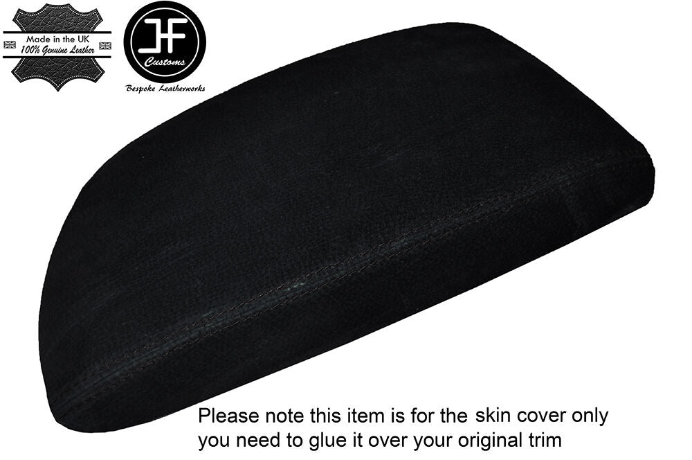 BLACK STITCH SUEDE ARMREST SKIN COVER FITS BMW 2 SERIES F22 2013-2016 CUSTOM NEW