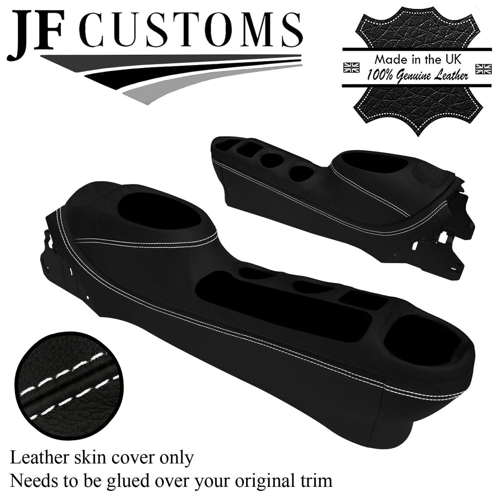 WHITE STITCH LEATHER CENTRE CONSOLE TUNNEL COVER FOR NISSAN JUKE F15 2010-2019