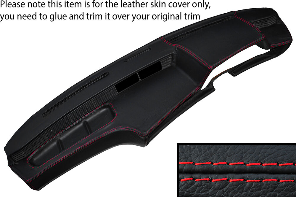 RED STITCH DASH DASHBOARD LEATHER SKIN COVER FITS BMW 6 SERIES E24 82-87