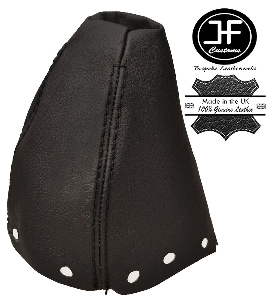 BLACK STITCHING REAL LEATHER GEAR GAITER FITS MERCEDES A CLASS W168 1997-2004