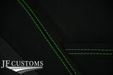GREEN STITCH 2X FRONT DOOR TRIM KIT LEATHER COVERS FOR SMART FORTWO 451 07-14