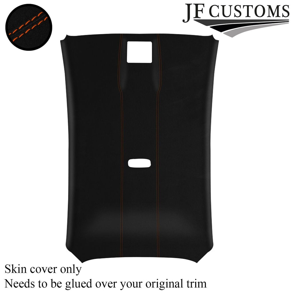 ORANGE STITCH LUXE SUEDE HEADLINER COVER FITS FORD FIESTA MK7 13-17 CUSTOM NEW