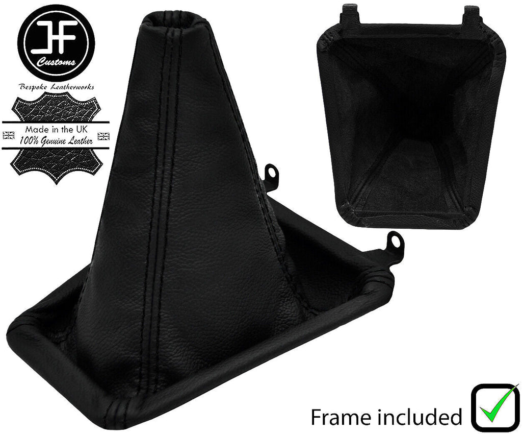BLACK STICH LEATHER MANUAL GEAR GAITER+PLASTIC FRAME FOR TOYOTA SUPRA MK3 86-93