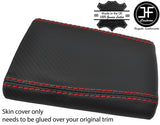 RED STITCH CARBON FIBER VINYL ARMREST COVER FOR SUBARU IMPREZA WRX STI 01-04