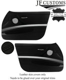 BLACK STITCH LEATHER 2X FRONT DOOR HANDLE COVERS FOR BMW E90 E91 E92 E93