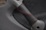 FITS FORD KA 1996 - 2006  2X DOOR HANDEL COVERS red stitch CUSTOM NEW MADE IN UK