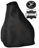 BLACK STITCH MANUAL LEATHER GEAR GAITER FITS FIAT BARCHETTA 1995-2005 CUSTOM NEW