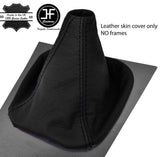 BLACK & BLACK 2 TONE REAL LEATHER MANUAL GEAR GAITER FOR MERCEDES C CLASS W203