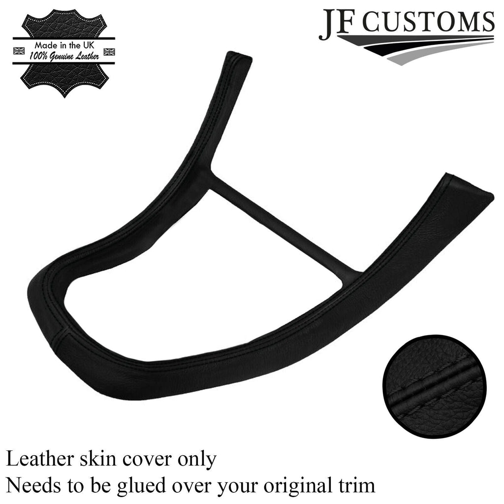 BLACK STITCH GEAR SURROUND LEATHER SKIN COVER FITS ALFA ROMEO 166 98-07