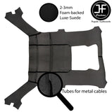 BLACK STITCH LUXE SUEDE HEADLINER SUN ROOF COVER FOR BMW E30 81-92 COUPE