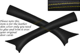 YELLOW STITCH 2X WINDSCREEN A PILLAR SKIN COVER FITS VAUXHALL OPEL CORSA C 00-06