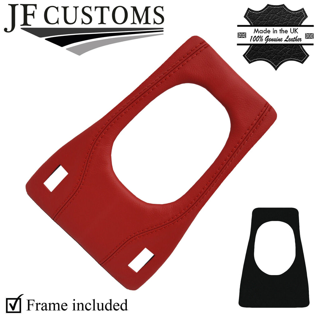 D RED ITALIAN LEATHER GEAR SURROUND TRIM + FRAME FOR PORSCHE 944 1982-1991