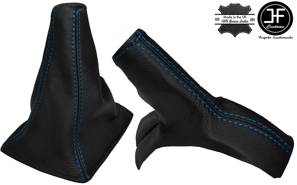 BLUE STITCHING LEATHER GEAR & HANDBRAKE GAITER FITS TOYOTA CELICA 1999-2005