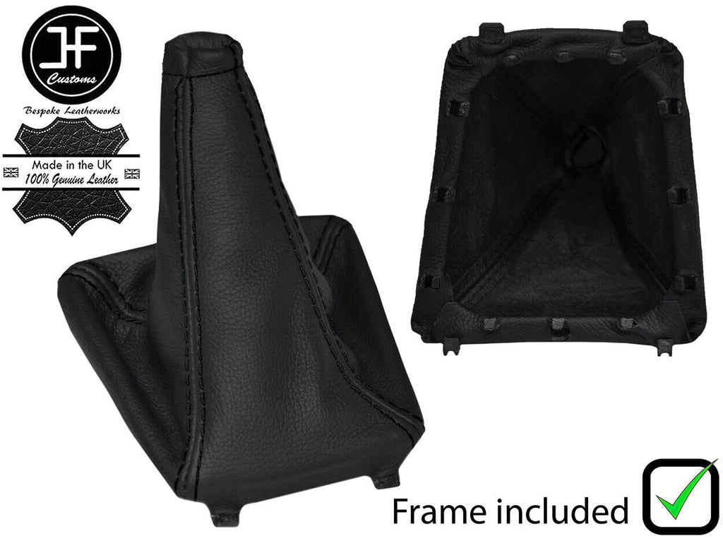 BLACK STITCH REAL LEATHER MANUAL GEAR+PLASTIC FRAME FOR PEUGEOT 406 COUPE 99-03