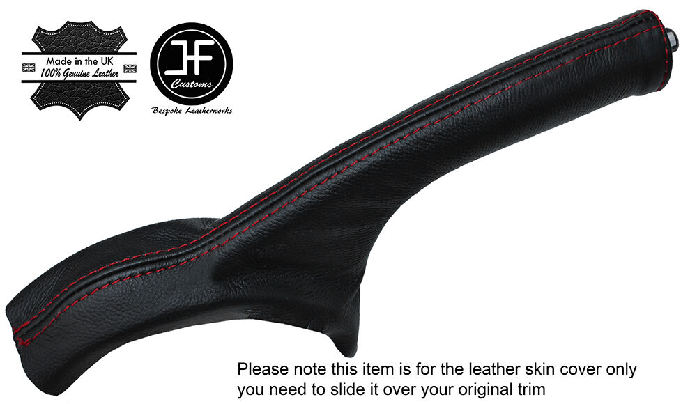 RED STITCHING LEATHER HANDBRAKE GAITER FITS TOYOTA AVENSIS T25 2003-2008