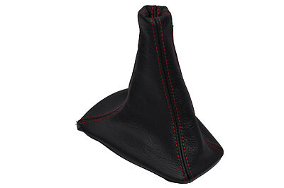 FITS SATURN VUE BLACK LEATHER SHIFT BOOT red stitch CUSTOM NEW MADE IN UK