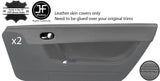 GREY REAL LEATHER 2X UPPER TOP DOOR CAPPING COVERS FITS AUDI TT MK1 98-06