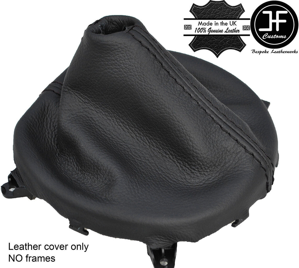 BLACK STITCHING REAL LEATHER MANUAL GEAR GAITER FITS MAZDA MX5 MK4 2015-2018