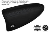 BLACK STITCH 2X REAR DOOR ARMREST SKIN COVERS FITS BMW MINI CLUBMAN R55 07-14