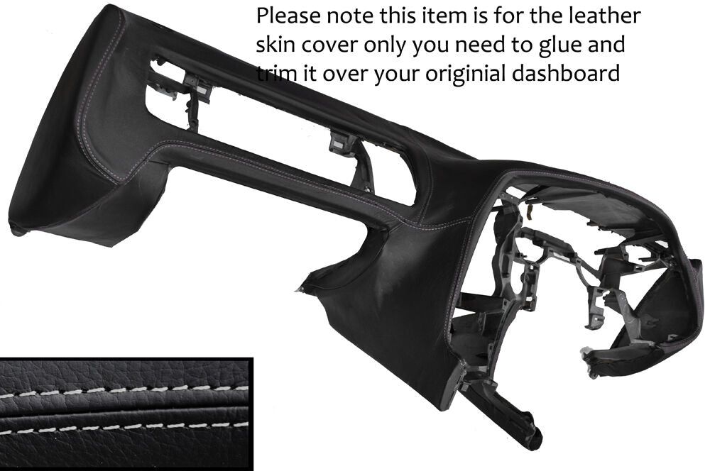 GREY STITCH DASH DASHBOARD LEATHER SKIN COVER FITS TOYOTA SUPRA MK4 1993-2002