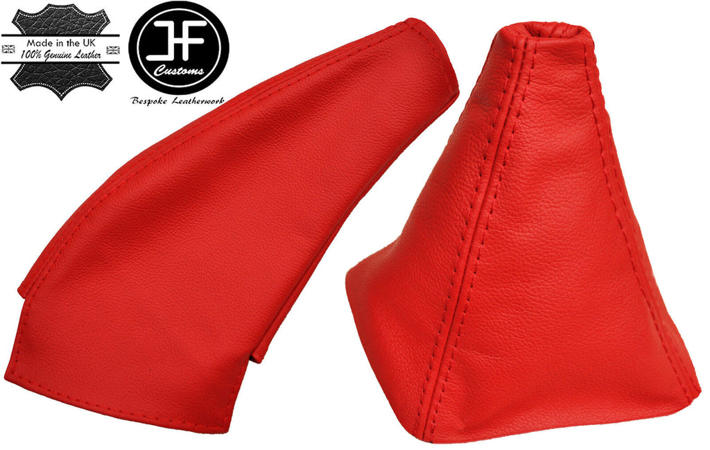 RED REAL LEATHER GEAR & HANDBRAKE GAITER FITS MITSUBISHI GTO 3000GT 90-01