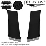 BLACK STITCH LEATHER 2X LOWER B PILLAR COVER FOR VAUXHALL INSIGNIA G09 MK1 08-17