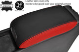 BLACK & RED ARMREST LEATHER COVER FOR MERCEDES C CLASS C203 W203 COUPE 01-07