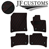 RED DIAMOND STITCH VINYL 4X TAILORED FLOOR CARPET FOR PORSCHE CAYENNE 10-18 JF1