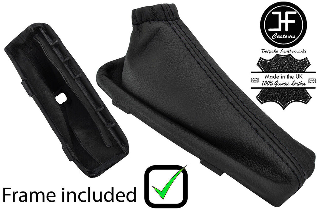 BLACK STITCH LEATHER HANDBRAKE+PLASTIC FRAME FOR RANGE ROVER VOGUE L322 02-06