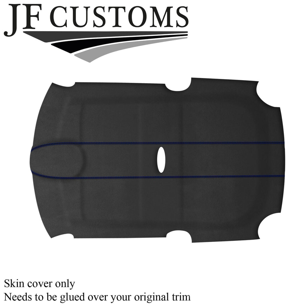 D BLUE STITCH D GREY SUEDE ROOF HEADLINER COVER FOR BMW MINI R50 R53 01-06