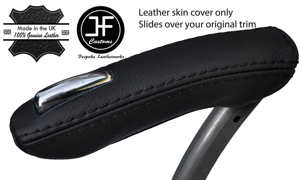 BLACK STITCH REAL LEATHER HANDBRAKE HANDLE COVER FITS VAUXHALL OPEL MOKKA 12-18