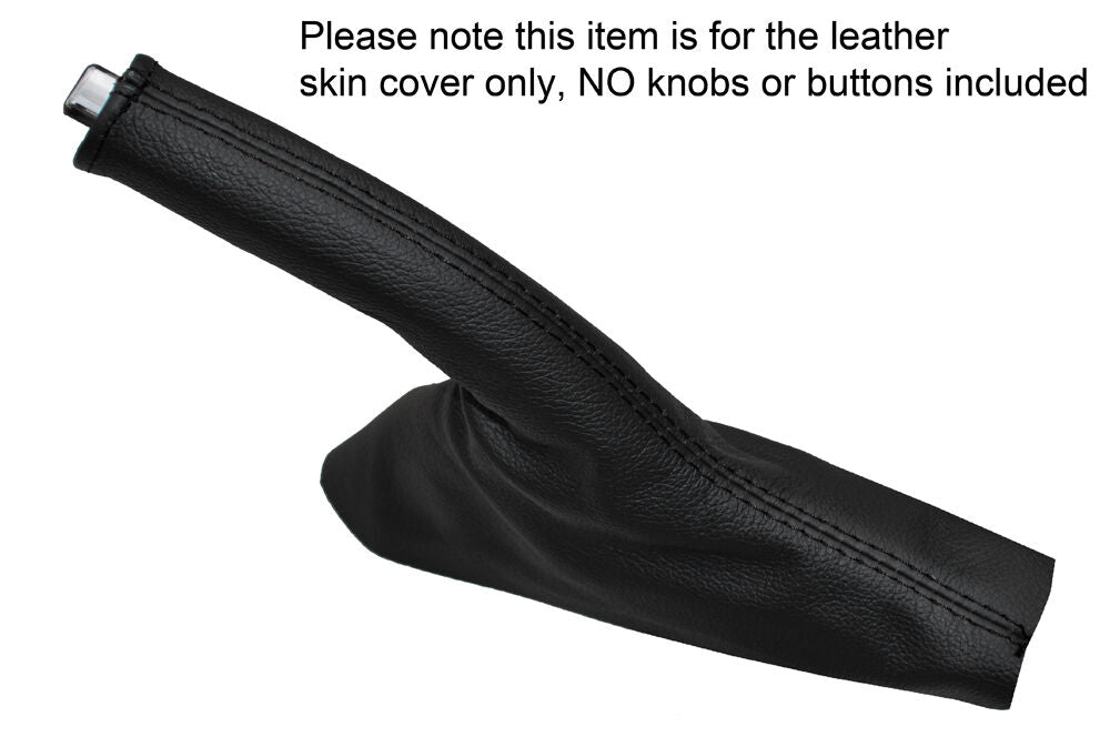 BLACK STITCHING LEATHER SKIN HANDBRAKE GAITER FITS KIA RIO 2011-2015 CUSTOM NEW