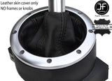 BLACK & BLACK TOP GRAIN REAL LEATHER MANUAL GEAR GAITER FOR AUDI TT MK1 1998-06