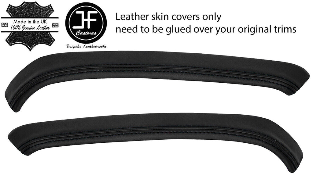BLACK STITCH 2X REAR DOOR TRIM LEATHER COVERS FOR BMW 3 E90 SALOON 06-13