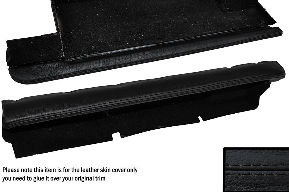 BLACK STITCH UNDER DASH STORAGE TRAY LEATHER SKIN COVERS FITS PORSCHE 928 S2 S4