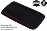 RED STITCH REAL SUEDE ARMREST LID COVER FOR SKYLINE R34 GTR GT-T 1998-2002