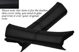 BLACK STITCH 2X A PILLAR LEATHER SKIN COVERS FITS CHRYSLER CROSSFIRE 2003-2007