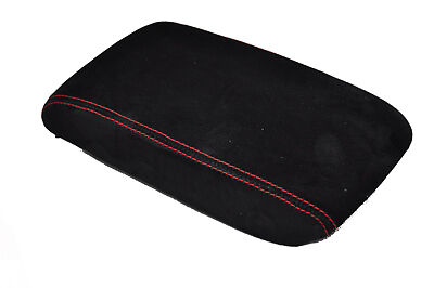 red stitch FITS MITSUBISHI EVO 7 8 9 SUEDE ARMREST COVER CUSTOM NEW MADE IN UK