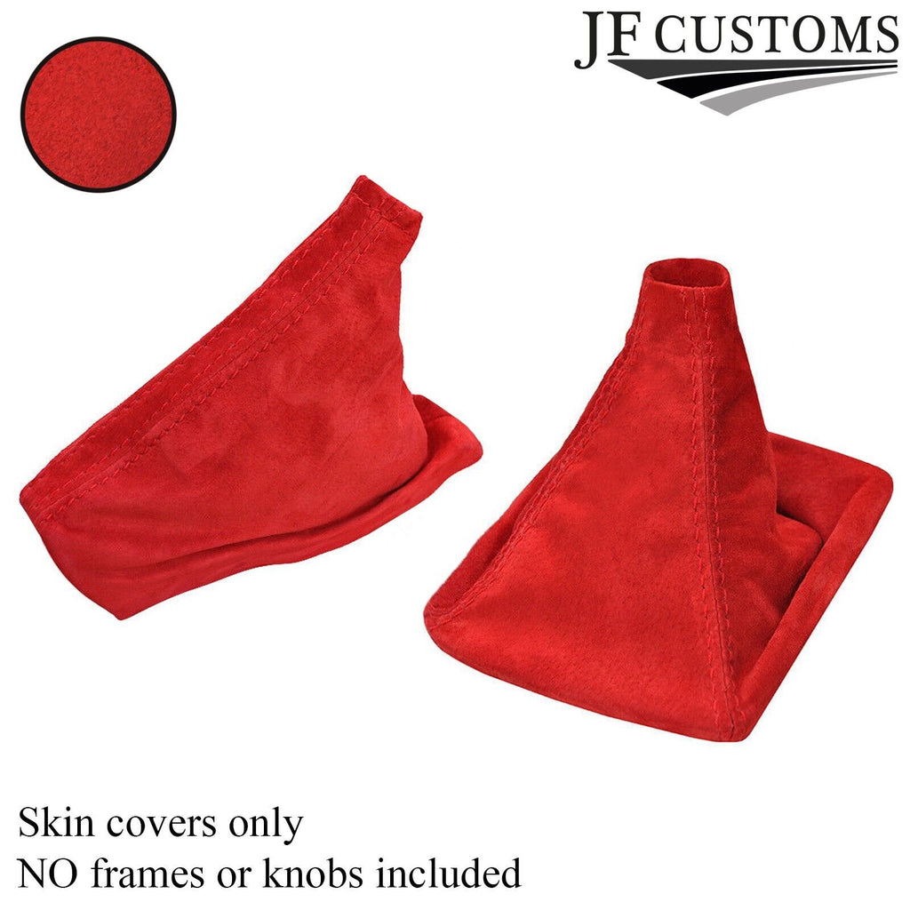 RED REAL SUEDE GEAR HANDBRAKE GAITER FITS SUBARU IMPREZA WRX STI 2004-2007