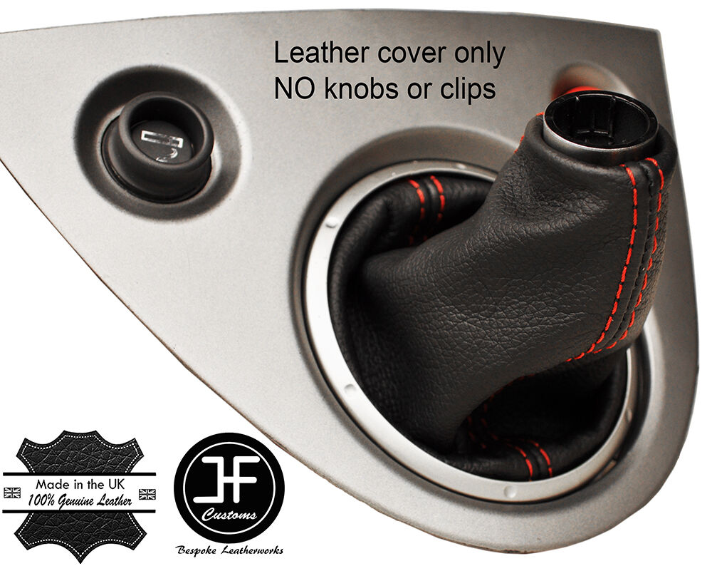 RED 2 STITCHING GENUINE LEATHER GEAR GAITER FOR HONDA CIVIC TYPE R EP3 01-05