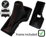 RED STITCH AUTOMATIC GEAR GAITER+PLASTIC FRAME FITS HYUNDAI SONATA 2015-2019