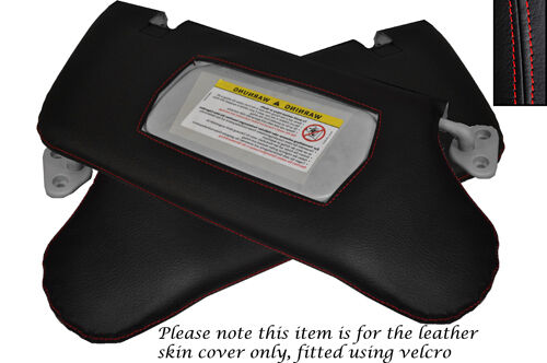 RED STITCH FITS MERCEDES ML M CLASS W163 98-05 2X SUN VISORS LEATHER COVERS
