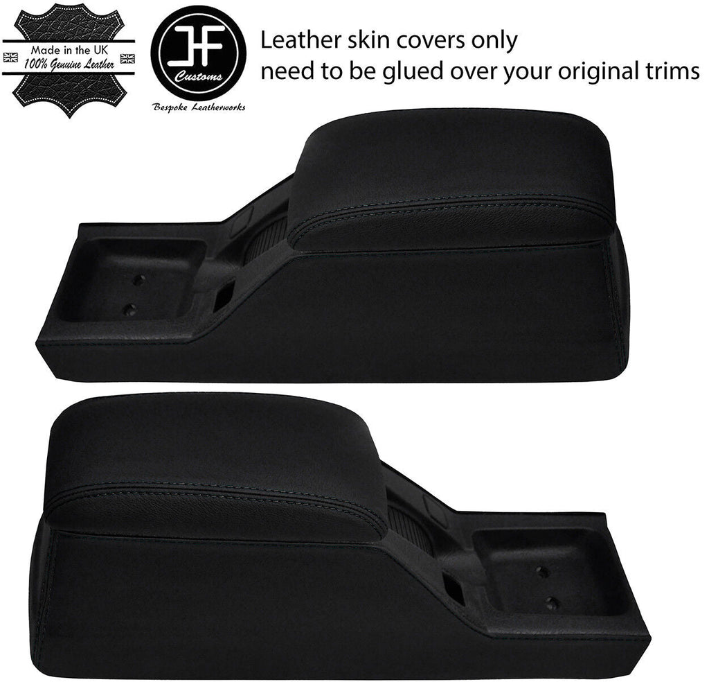 BLACK STITCH CONSOLE & ARMREST LEATHER COVERS FOR FORD ESCORT RS COSWORTH 92-96