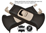 GREY STITCH 2X UPPER B PILLAR LEATHER COVERS FITS BMW MINI R50 R53 2001-2006