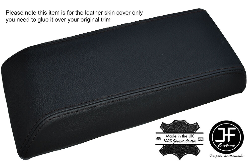 BLACK STITCHING ARMREST LID LEATHER COVER FITS VOLVO 850 1991-1997 CUSTOM NEW